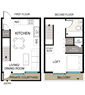 One Bed Loft-Style Townhouse 