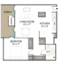 One Bedroom, One Bath Medium Standard