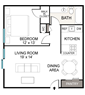 One Bedroom, One Bath