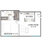 One Bedroom, One Bath Large Standard