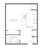 Studio - 1 Bath : 1011-204