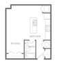 Studio - 1 Bath : Loft Style