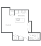 Studio - 1 Bath : 1011-206
