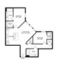 Row B2 - 2 Bedroom x 2 Bath (Private)