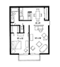 1 Bedroom without WD