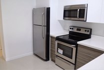 Upgraded apartments include a stainless steel appliance package for a sleek finish!
