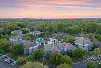 Cabana-Beach-Gainesville-Apartments-Near-University-of-Florida-Community-Aerial-View-Sunset