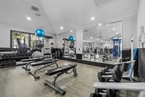 Cabana-Beach-Gainesville-Apartments-Near-University-of-Florida-Fitness-Center-Free-Weights