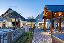 Campus Circle Gainesville - Pool Deck - Dusk Walkway