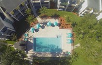 Private Courtyard Pool with expansive sundeck and seating for sunbathing.