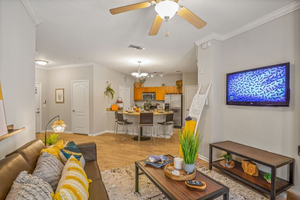 Santa Fe College student reviewing an apartment lease for off-campus housing in Gainesville FL