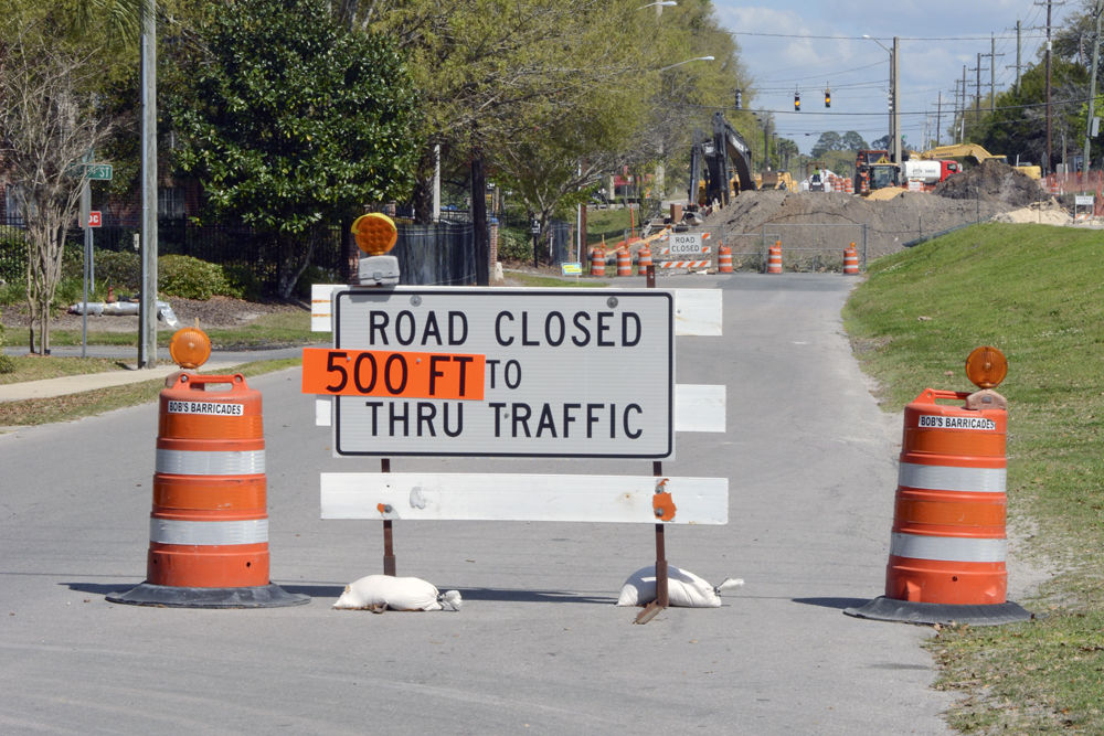 Picture of Depot Road in Gainesville closed for construction