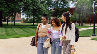 walking on UF campus